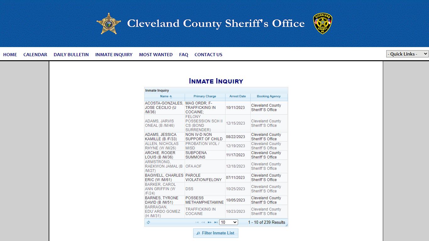 Cleveland County Sheriff Office P2C